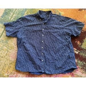 Polo Ralph Lauren Button Up Shirt Mens Size 2XB Blue Floral Print AOP Cotton